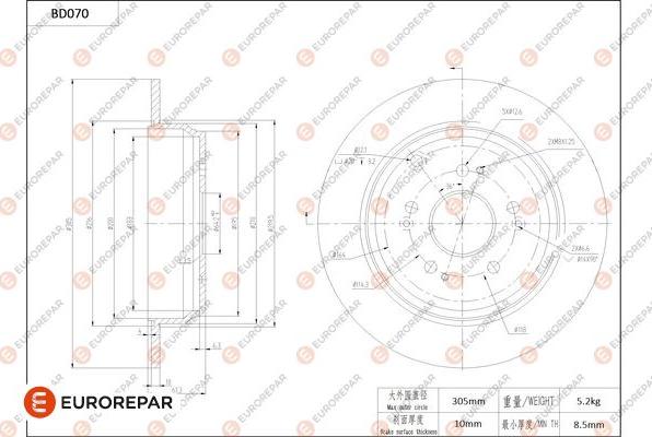 EUROREPAR 1684249880 - Disque de frein cwaw.fr