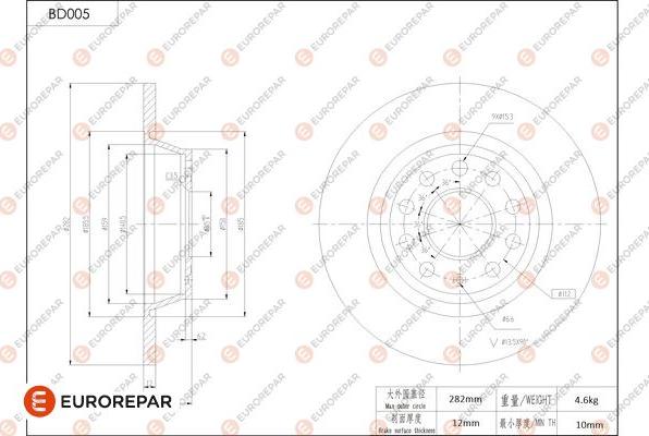 EUROREPAR 1684244780 - Disque de frein cwaw.fr