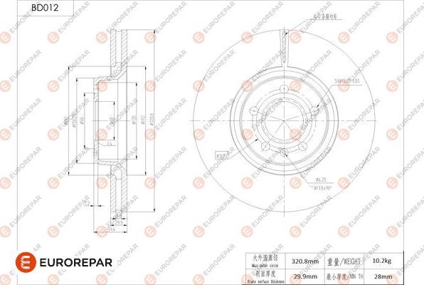 EUROREPAR 1684245480 - Disque de frein cwaw.fr