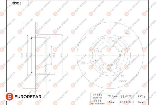 EUROREPAR 1684246580 - Disque de frein cwaw.fr