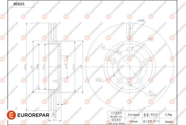 EUROREPAR 1684246780 - Disque de frein cwaw.fr