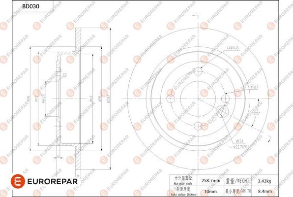 EUROREPAR 1684247280 - Disque de frein cwaw.fr