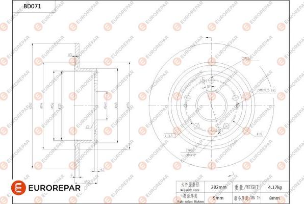 EUROREPAR 1684251380 - Disque de frein cwaw.fr