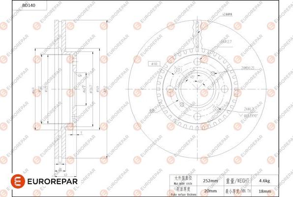 EUROREPAR 1684258280 - Disque de frein cwaw.fr