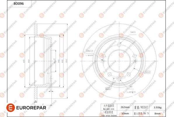 EUROREPAR 1684253880 - Disque de frein cwaw.fr