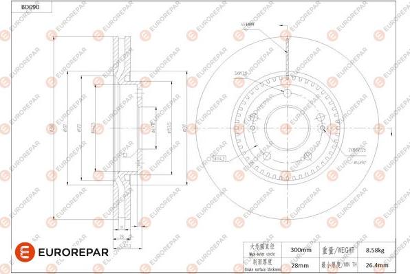 EUROREPAR 1684253280 - Disque de frein cwaw.fr