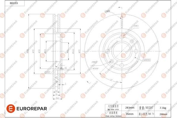 EUROREPAR 1684257580 - Disque de frein cwaw.fr