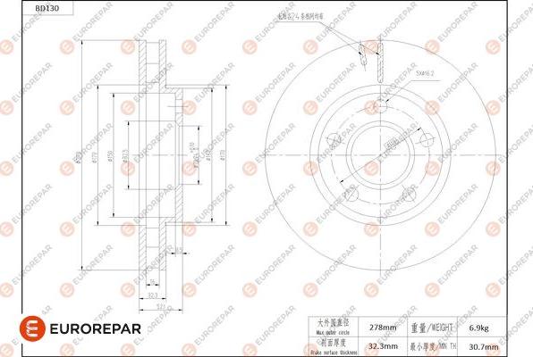 EUROREPAR 1684257280 - Disque de frein cwaw.fr