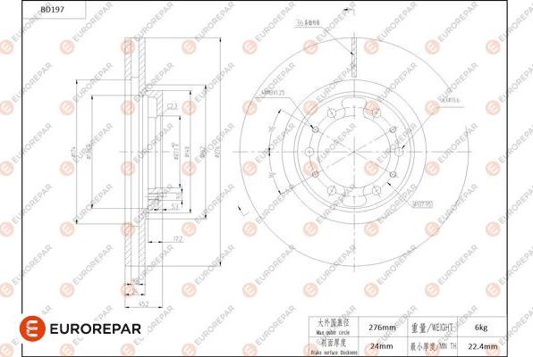 EUROREPAR 1684263980 - Disque de frein cwaw.fr