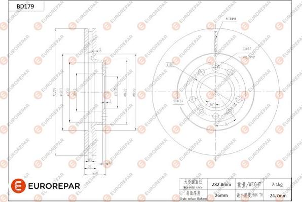 EUROREPAR 1684262180 - Disque de frein cwaw.fr