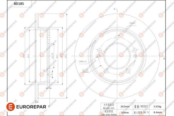 EUROREPAR 1684262780 - Disque de frein cwaw.fr