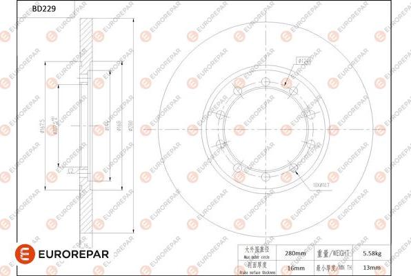 EUROREPAR 1684267180 - Disque de frein cwaw.fr