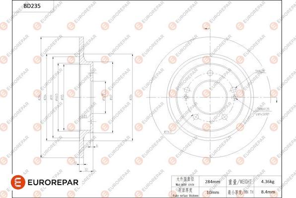 EUROREPAR 1684267780 - Disque de frein cwaw.fr