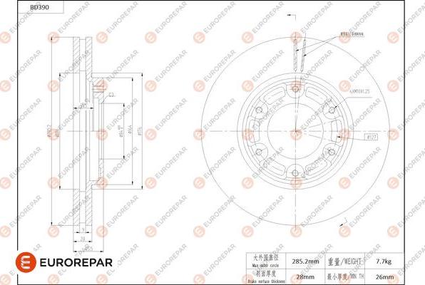 EUROREPAR 1684283280 - Disque de frein cwaw.fr