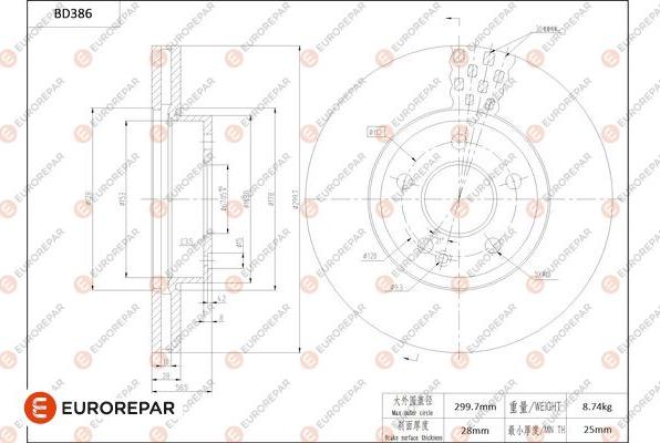 EUROREPAR 1684282880 - Disque de frein cwaw.fr