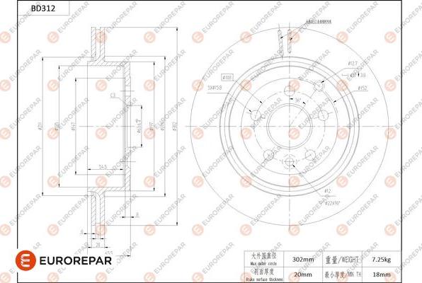 EUROREPAR 1684275480 - Disque de frein cwaw.fr