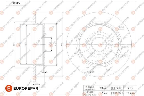 EUROREPAR 1684278780 - Disque de frein cwaw.fr