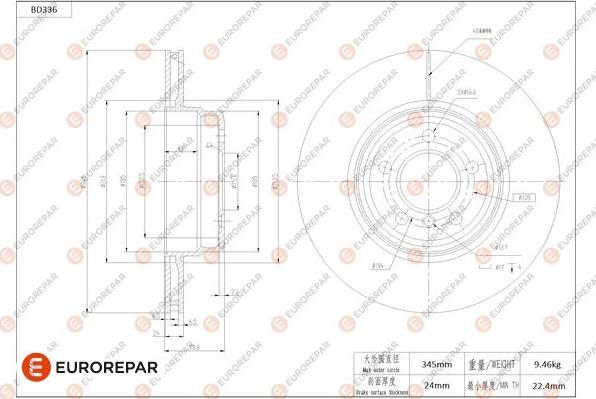 EUROREPAR 1684277880 - Disque de frein cwaw.fr