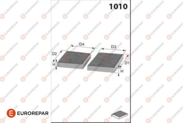 EUROREPAR 1686256180 - Filtre, air de l'habitacle cwaw.fr