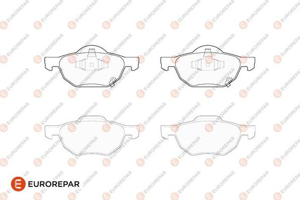 EUROREPAR 1686267780 - Kit de plaquettes de frein, frein à disque cwaw.fr