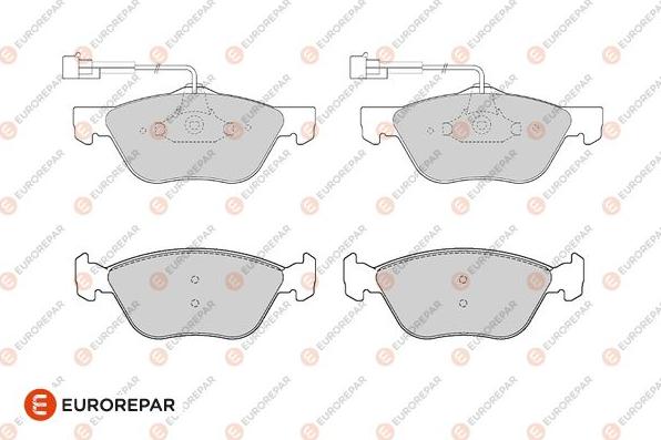 EUROREPAR 1686274480 - Kit de plaquettes de frein, frein à disque cwaw.fr