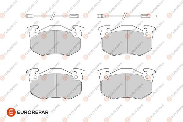 EUROREPAR 1686275680 - Kit de plaquettes de frein, frein à disque cwaw.fr