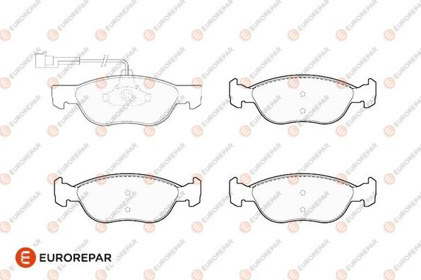 EUROREPAR 1686275180 - Kit de plaquettes de frein, frein à disque cwaw.fr