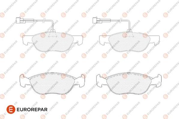 EUROREPAR 1686276980 - Kit de plaquettes de frein, frein à disque cwaw.fr