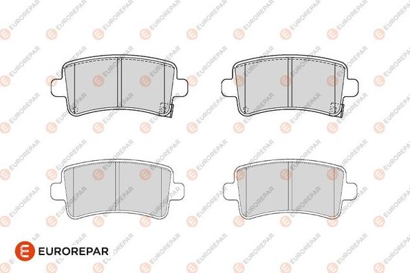 EUROREPAR 1686272480 - Kit de plaquettes de frein, frein à disque cwaw.fr