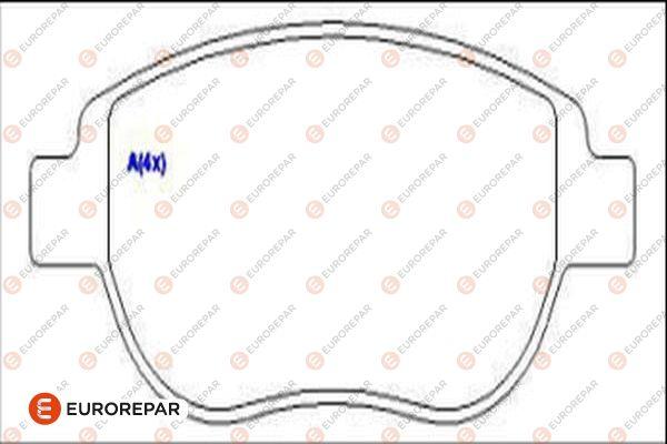 EUROREPAR 1686754780 - Kit de plaquettes de frein, frein à disque cwaw.fr