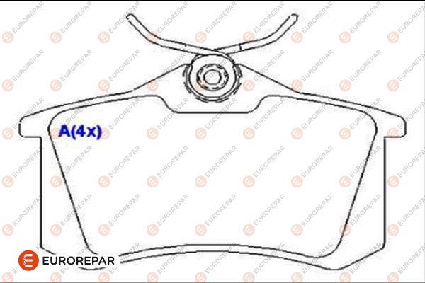 EUROREPAR 1686755080 - Kit de plaquettes de frein, frein à disque cwaw.fr