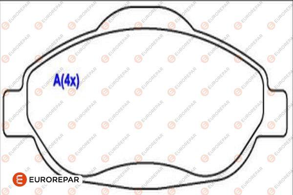 EUROREPAR 1686755280 - Kit de plaquettes de frein, frein à disque cwaw.fr