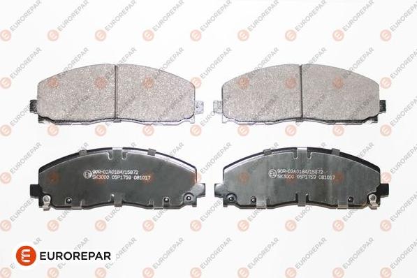 EUROREPAR 1681165780 - Kit de plaquettes de frein, frein à disque cwaw.fr