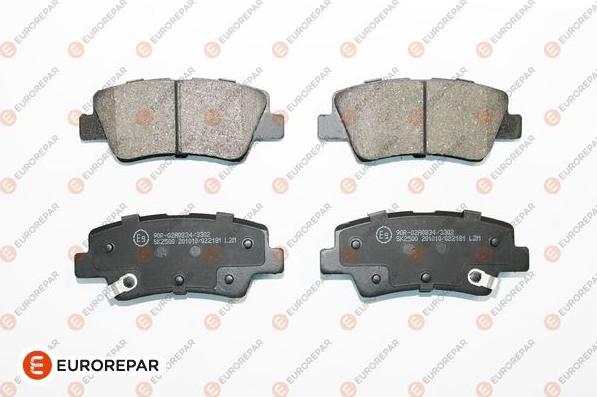 EUROREPAR 1681162180 - Kit de plaquettes de frein, frein à disque cwaw.fr