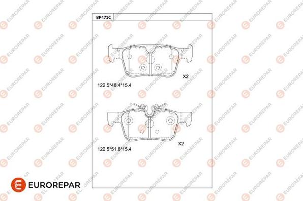 EUROREPAR 1681244680 - Kit de plaquettes de frein, frein à disque cwaw.fr