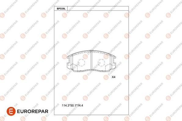 EUROREPAR 1681246080 - Kit de plaquettes de frein, frein à disque cwaw.fr