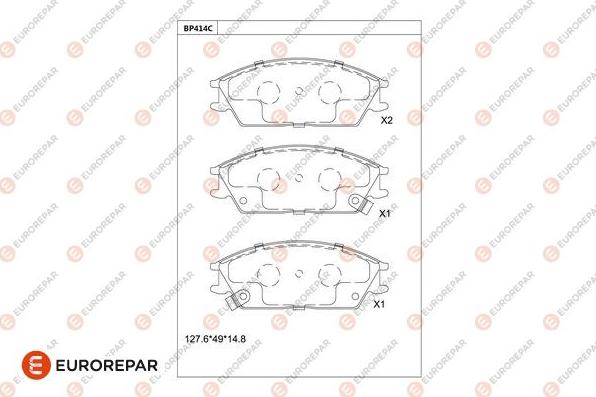 EUROREPAR 1681246380 - Kit de plaquettes de frein, frein à disque cwaw.fr