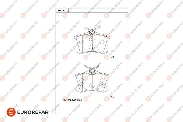 EUROREPAR 1681240680 - Kit de plaquettes de frein, frein à disque cwaw.fr