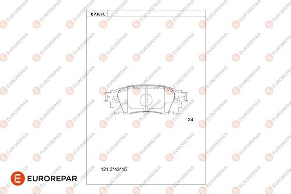 EUROREPAR 1681241880 - Kit de plaquettes de frein, frein à disque cwaw.fr