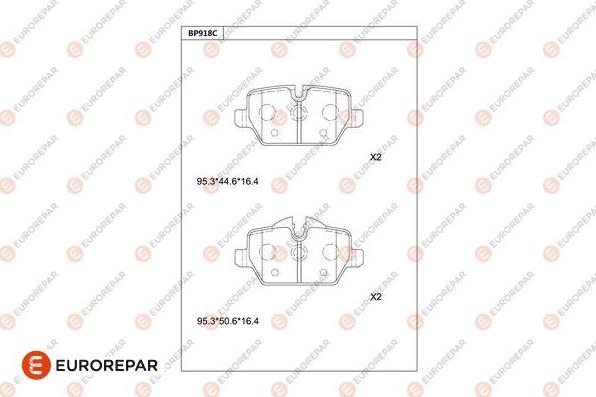 EUROREPAR 1681243780 - Kit de plaquettes de frein, frein à disque cwaw.fr