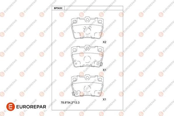 EUROREPAR 1681247480 - Kit de plaquettes de frein, frein à disque cwaw.fr