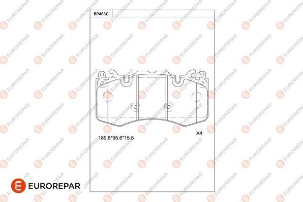 EUROREPAR 1681250680 - Kit de plaquettes de frein, frein à disque cwaw.fr