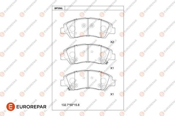 EUROREPAR 1681253880 - Kit de plaquettes de frein, frein à disque cwaw.fr