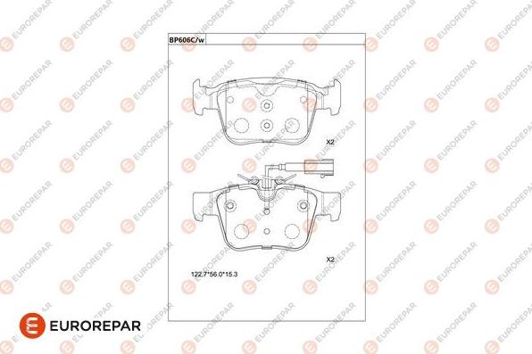 EUROREPAR 1681264980 - Kit de plaquettes de frein, frein à disque cwaw.fr