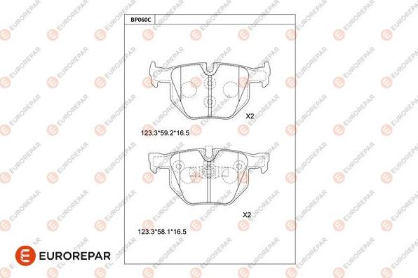 EUROREPAR 1681265880 - Kit de plaquettes de frein, frein à disque cwaw.fr