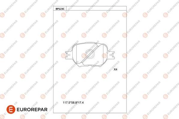 EUROREPAR 1681207880 - Kit de plaquettes de frein, frein à disque cwaw.fr