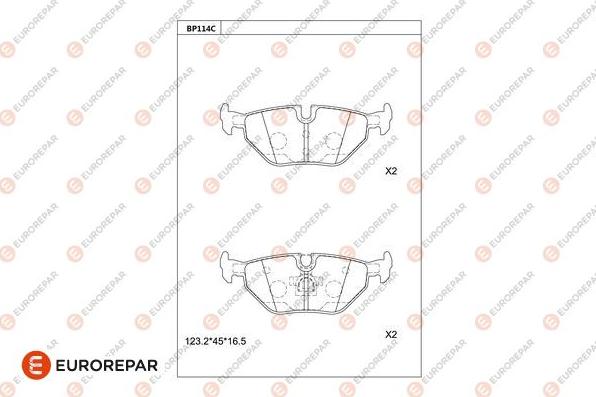 EUROREPAR 1681214080 - Kit de plaquettes de frein, frein à disque cwaw.fr