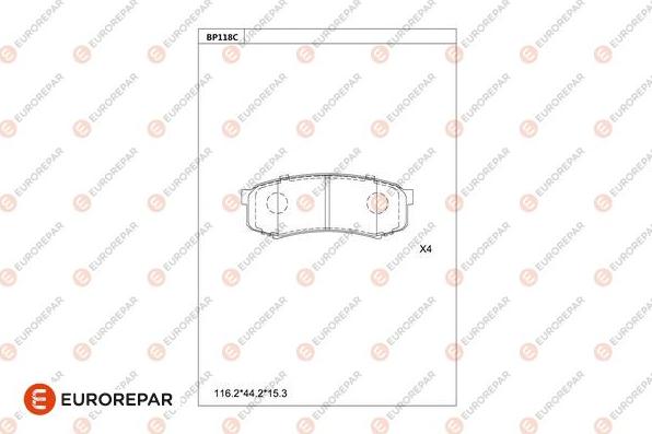 EUROREPAR 1681214180 - Kit de plaquettes de frein, frein à disque cwaw.fr