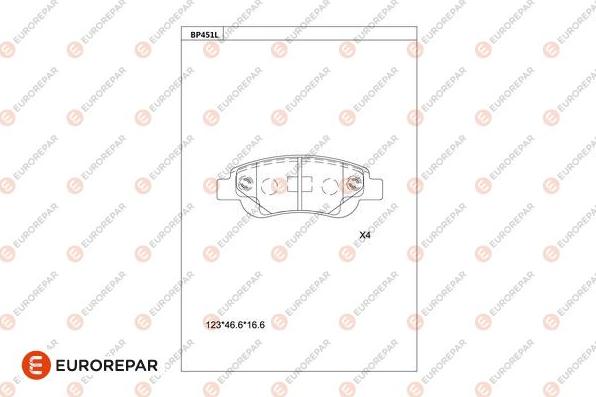 EUROREPAR 1681215480 - Kit de plaquettes de frein, frein à disque cwaw.fr