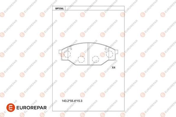 EUROREPAR 1681210880 - Kit de plaquettes de frein, frein à disque cwaw.fr